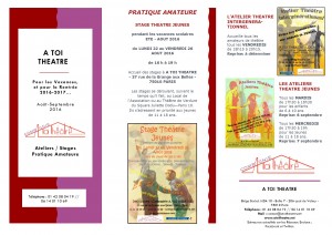 Brochure newsletter - Pratique amateures - ETE et RENTREE 2016-2017 - 130716