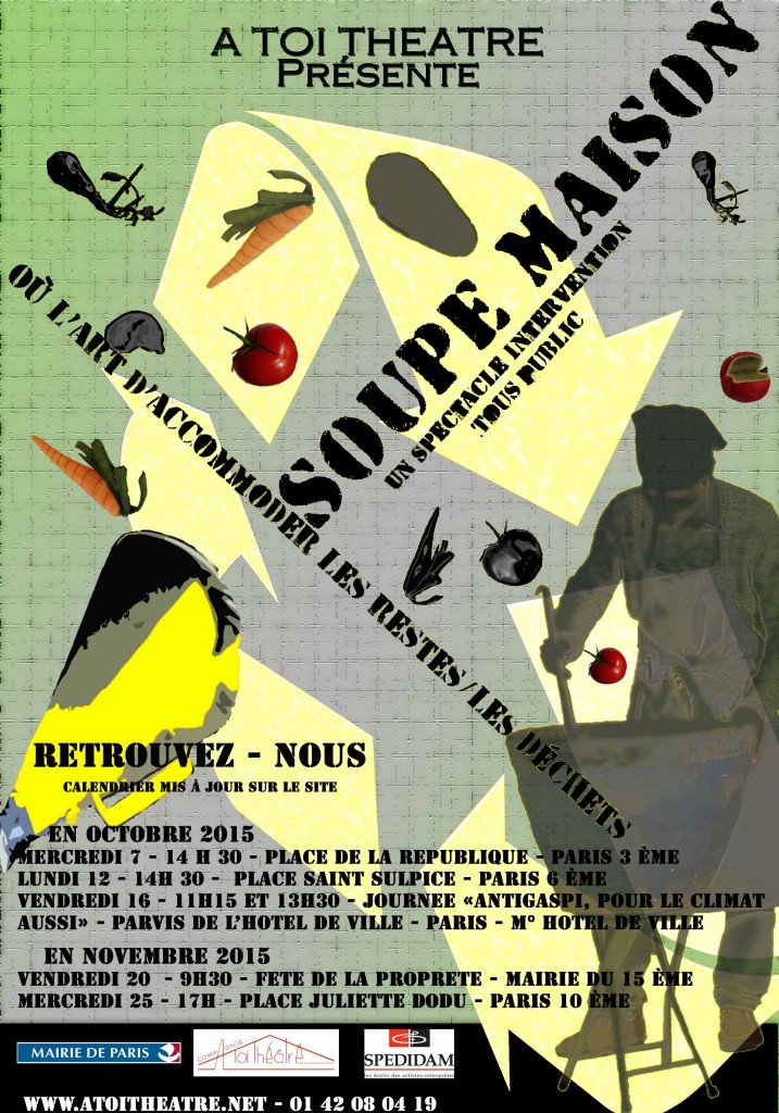 AFFICHE PROGRAMME SOUPE MAISON - A TOI THÉÂTRE - 16 OCTOBRE 2015