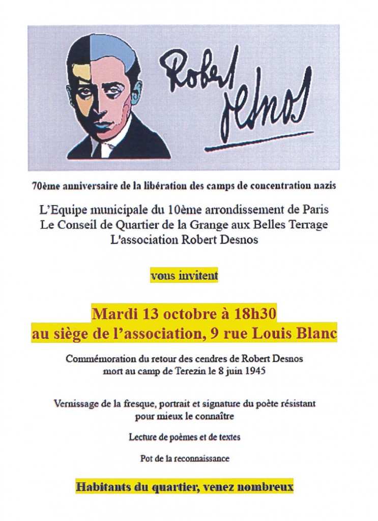 ROBERT DESNOS - 13 octobre 15 -rec