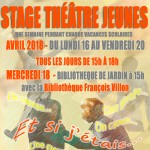 STAGE THEATRE JEUNES - A TOI THEATRE - AVRIL 2018