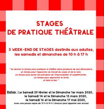 affiche stage adulte tract