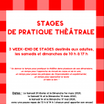 affiche stage adulte tract