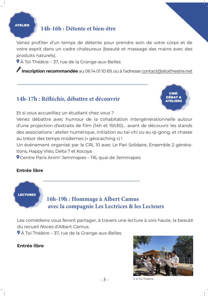 ateliers semaine bleue ATT 23