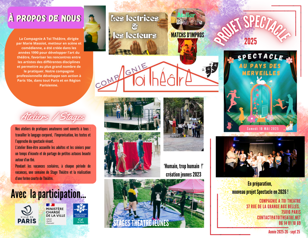 DEPLIANT PAGE1 - A TOI THEATRE - ANNEEE 2025-26