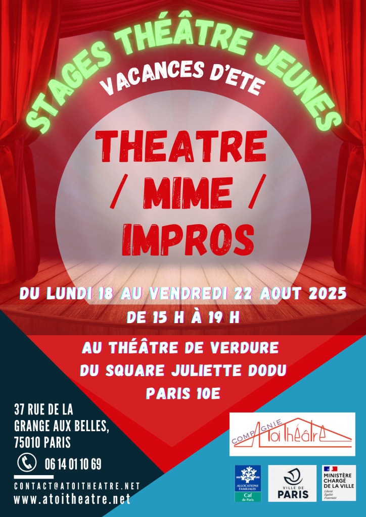 INVITATION 10 MAI 2025 - AFFICHES STAGES THEATRE JEUNES (1)