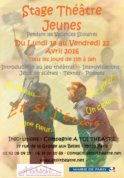 Stage Théâtre jeunes _printemps 2016