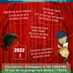 Affiche Stages Théâtre Jeunes 2022